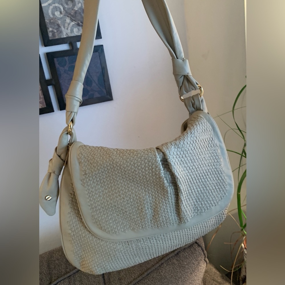 Authentic TORY BURCH Woven leather Flap shoulder bag - Picture 12 of 16